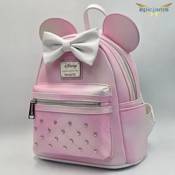 Loungefly Disney The Minnie Mouse Classic‎ Series Mini Backpack Sakura Loungefly Disney Minnie Mouse Cherry Blossom Ears Mini  main image 4